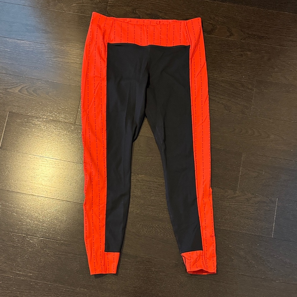 Nike Black and Red Leggings